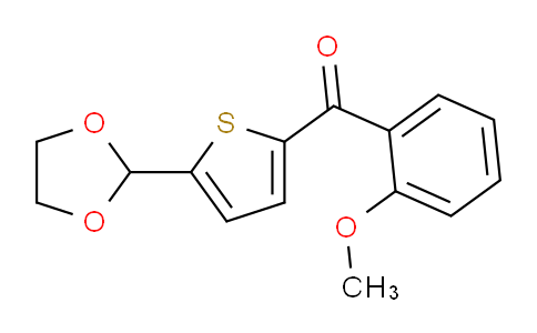 CAS No. 898773-08-5, 5-(1,3-Dioxolan-2-yl)-2-(2-methoxybenzoyl)thiophene