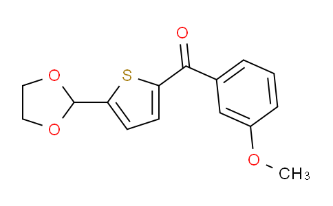 CAS No. 898773-11-0, 5-(1,3-Dioxolan-2-yl)-2-(3-methoxybenzoyl)thiophene
