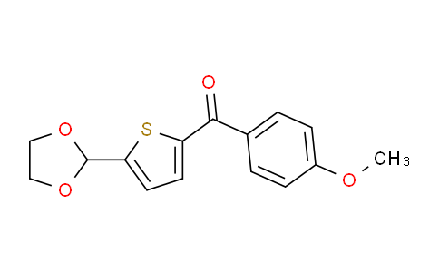 CAS No. 898773-14-3, 5-(1,3-Dioxolan-2-yl)-2-(4-methoxybenzoyl)thiophene
