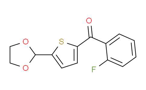 CAS No. 898773-35-8, 5-(1,3-Dioxolan-2-yl)-2-(2-fluorobenzoyl)thiophene