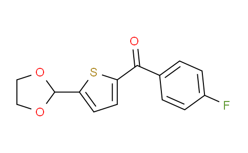 CAS No. 898773-41-6, 5-(1,3-Dioxolan-2-yl)-2-(4-fluorobenzoyl)thiophene