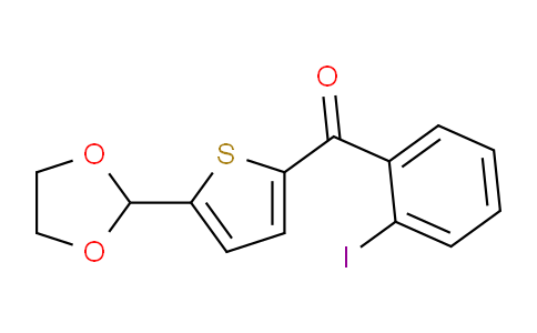 CAS No. 898778-10-4, 5-(1,3-Dioxolan-2-yl)-2-(2-Iodobenzoyl)thiophene