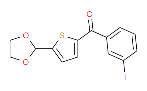 CAS No. 898778-13-7, 5-(1,3-Dioxolan-2-yl)-2-(3-Iodobenzoyl)thiophene
