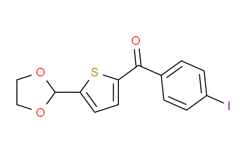 CAS No. 898778-16-0, 5-(1,3-Dioxolan-2-yl)-2-(4-Iodobenzoyl)thiophene