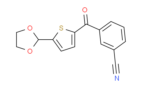 CAS No. 898778-19-3, 2-(3-Cyanobenzoyl)-5-(1,3-dioxolan-2-yl)thiophene