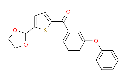 CAS No. 898778-25-1, 5-(1,3-Dioxolan-2-yl)-2-(3-phenoxybenzoyl)thiophene