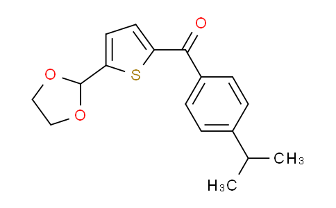 898778-37-5 | 5-(1,3-Dioxolan-2-yl)-2-(4-isopropylbenzoyl)thiophene