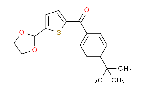 CAS No. 898778-43-3, 2-(4-t-Butylbenzoyl)-5-(1,3-dioxolan-2-yl)thiophene
