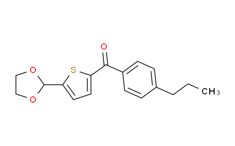 CAS No. 898778-49-9, 5-(1,3-Dioxolan-2-yl)-2-(4-propylbenzoyl)thiophene