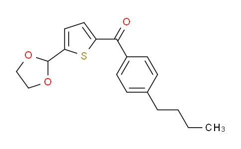 CAS No. 898778-52-4, 2-(4-n-Butylbenzoyl)-5-(1,3-dioxolan-2-yl)thiophene