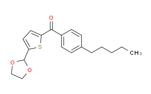 CAS No. 898778-55-7, 5-(1,3-Dioxolan-2-yl)-2-(4-pentylbenzoyl)thiophene