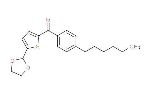 CAS No. 898778-57-9, 5-(1,3-Dioxolan-2-yl)-2-(4-hexylbenzoyl)thiophene
