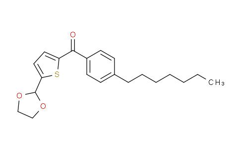 CAS No. 898778-59-1, 5-(1,3-Dioxolan-2-yl)-2-(4-heptylbenzoyl)thiophene