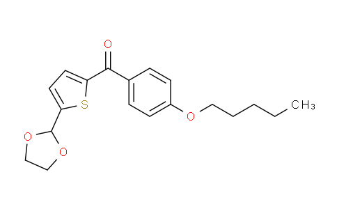CAS No. 898778-67-1, 5-(1,3-Dioxolan-2-yl)-2-(4-pentyloxybenzoyl)thiophene