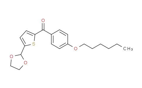 CAS No. 898778-69-3, 5-(1,3-Dioxolan-2-yl)-2-(4-hexyloxybenzoyl)thiophene