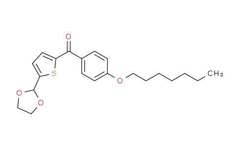 CAS No. 898778-71-7, 5-(1,3-Dioxolan-2-yl)-2-(4-heptyloxybenzoyl)thiophene