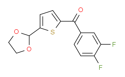 CAS No. 898778-82-0, 2-(3,4-Difluorobenzoyl)-5-(1,3-dioxolan-2-yl)thiophene