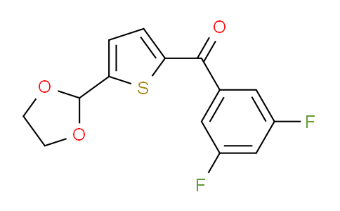 CAS No. 898778-84-2, 2-(3,5-Difluorobenzoyl)-5-(1,3-dioxolan-2-yl)thiophene