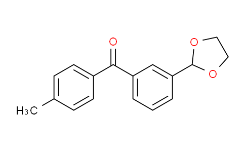 CAS No. 898778-85-3, 3-(1,3-Dioxolan-2-yl)-4'-methylbenzophenone