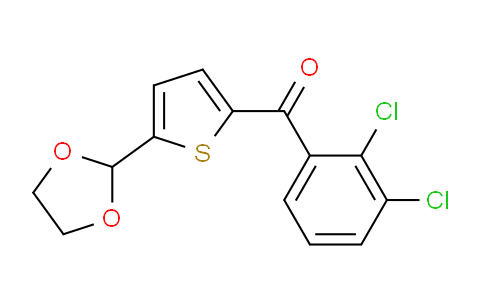 CAS No. 898778-86-4, 2-(2,3-Dichlorobenzoyl)-5-(1,3-dioxolan-2-yl)thiophene