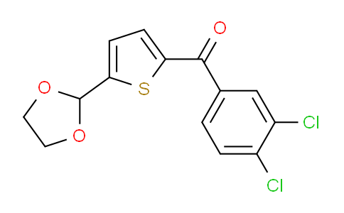 CAS No. 898778-94-4, 2-(3,4-Dichlorobenzoyl)-5-(1,3-dioxolan-2-yl)thiophene