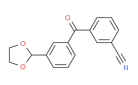 CAS No. 898778-95-5, 3-Cyano-3'-(1,3-dioxolan-2-yl)benzophenone