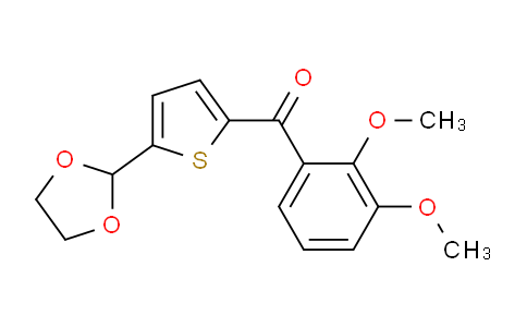 CAS No. 898778-98-8, 2-(2,3-Dimethoxybenzoyl)-5-(1,3-dioxolan-2-yl)thiophene