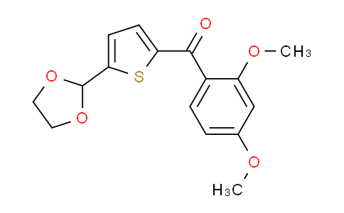 CAS No. 898779-01-6, 2-(2,4-Dimethoxybenzoyl)-5-(1,3-dioxolan-2-yl)thiophene