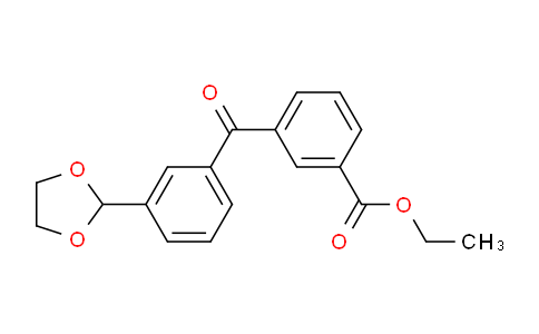 CAS No. 898779-03-8, 3-Carboethoxy-3'-(1,3-dioxolan-2-yl)benzophenone