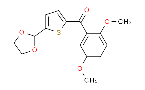 CAS No. 898779-04-9, 2-(2,5-Dimethoxybenzoyl)-5-(1,3-dioxolan-2-yl)thiophene