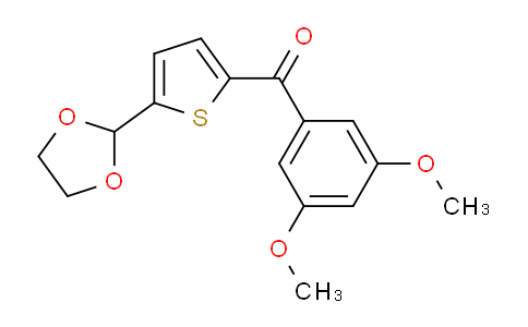 CAS No. 898779-13-0, 2-(3,5-Dimethoxybenzoyl)-5-(1,3-dioxolan-2-yl)thiophene
