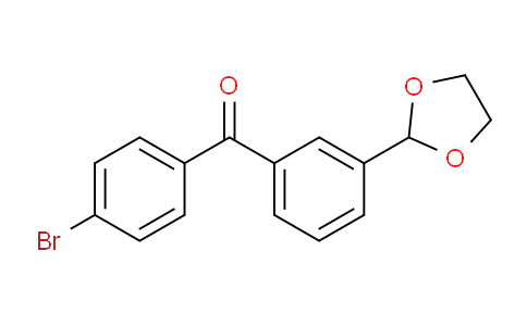 CAS No. 898779-18-5, 4'-Bromo-3-(1,3-dioxolan-2-yl)benzophenone