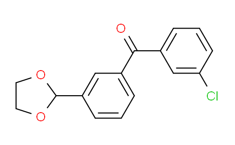 CAS No. 898779-21-0, 3-Chloro-3'-(1,3-dioxolan-2-yl)benzophenone