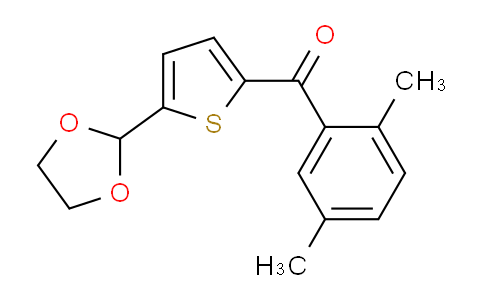 CAS No. 898779-22-1, 2-(2,5-Dimethylbenzoyl)-5-(1,3-dioxolan-2-yl)thiophene