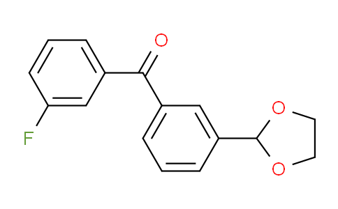 CAS No. 898779-24-3, 3-(1,3-Dioxolan-2-yl)-3'-fluorobenzophenone