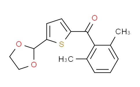 CAS No. 898779-25-4, 2-(2,6-Dimethylbenzoyl)-5-(1,3-dioxolan-2-yl)thiophene