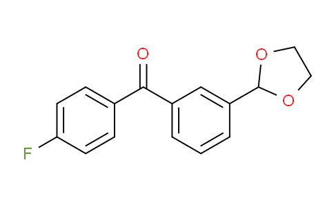 CAS No. 898779-27-6, 3-(1,3-Dioxolan-2-yl)-4'-fluorobenzophenone