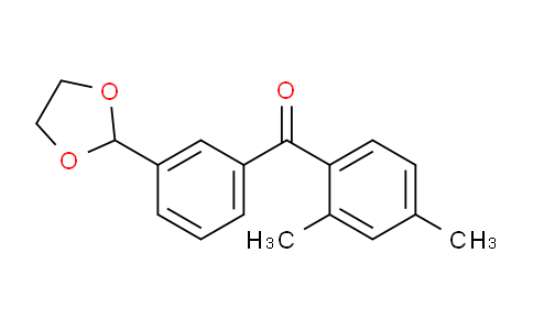 CAS No. 898779-33-4, 2,4-Dimethyl-3'-(1,3-dioxolan-2-yl)benzophenone