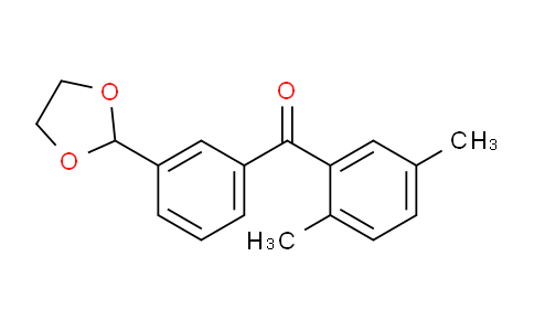 CAS No. 898779-36-7, 2,5-Dimethyl-3'-(1,3-dioxolan-2-yl)benzophenone