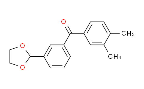 CAS No. 898779-42-5, 3,4-Dimethyl-3'-(1,3-dioxolan-2-yl)benzophenone