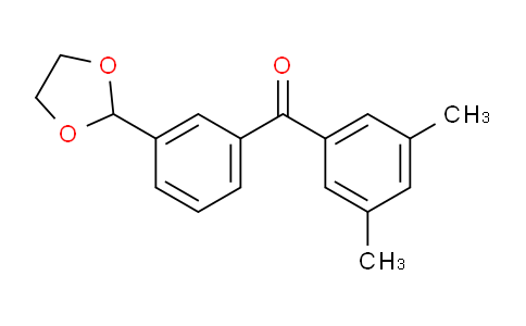 CAS No. 898779-45-8, 3,5-Dimethyl-3'-(1,3-dioxolan-2-yl)benzophenone