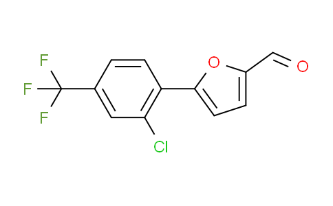 CAS No. 306936-04-9, 5-(2-Chloro-4-(trifluoromethyl)phenyl)furan-2-carbaldehyde