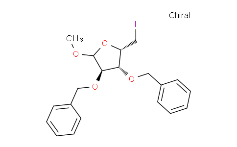 CAS No. 869476-25-5, (2S,3R,4R)-3,4-bis(benzyloxy)-2-(iodomethyl)-5-methoxytetrahydrofuran