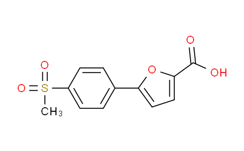 CAS No. 893738-07-3, 5-(4-(methylsulfonyl)phenyl)furan-2-carboxylic acid