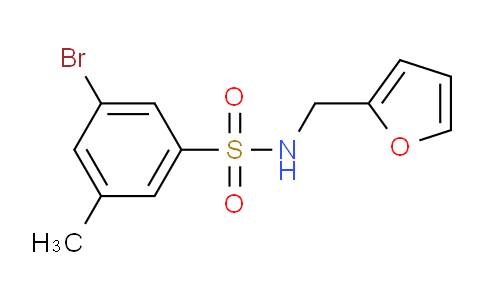 CAS No. 1020252-90-7, 3-Bromo-N-(furan-2-ylmethyl)-5-methylbenzenesulfonamide