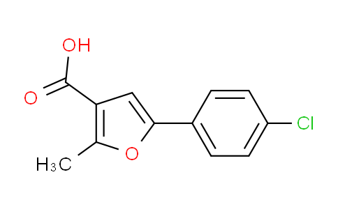 CAS No. 111787-89-4, 5-(4-Chlorophenyl)-2-methyl-3-furoic acid