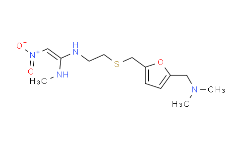 CAS No. 71130-06-8, (E)-N-(2-(((5-((Dimethylamino)methyl)furan-2-yl)methyl)thio)ethyl)-N-methyl-2-nitroethene-1,1-diamine