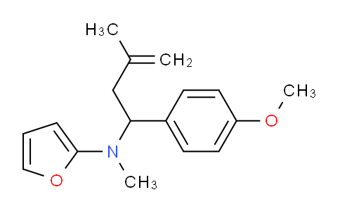 CAS No. 436088-84-5, N-(Furan-2-ylmethyl)-1-(4-methoxyphenyl)-3-methylbut-3-en-1-amine