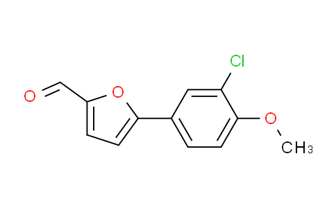 CAS No. 124014-00-2, 5-(3-Chloro-4-methoxyphenyl)furan-2-carbaldehyde