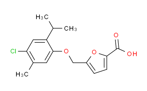 CAS No. 438219-43-3, 5-((4-Chloro-2-isopropyl-5-methylphenoxy)methyl)furan-2-carboxylic acid